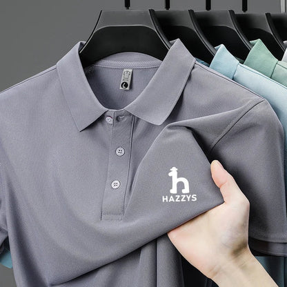 New Men's High End Brand Lape Short Sleeved Polo Shirt Summer Fashion Letter Print T-Shirt Casual Business Office Men's Clothing