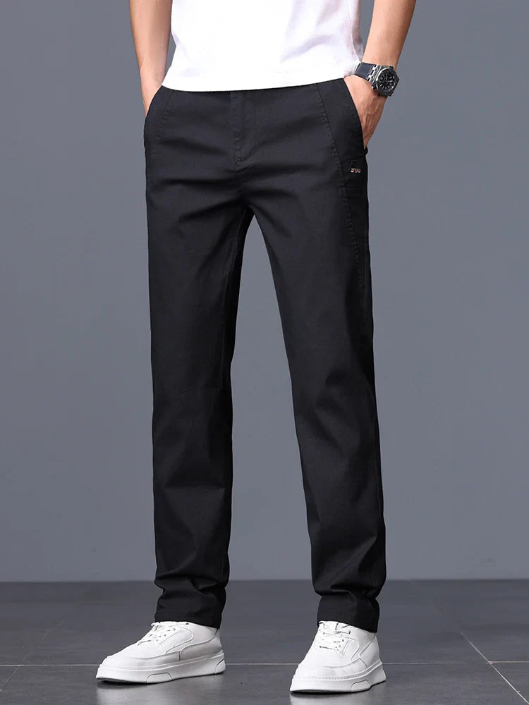 2025 Spring Thin Brand Men's Lyocell Pants Casual Business Straight Elastic Waist Comfortable Trousers Pants for Male