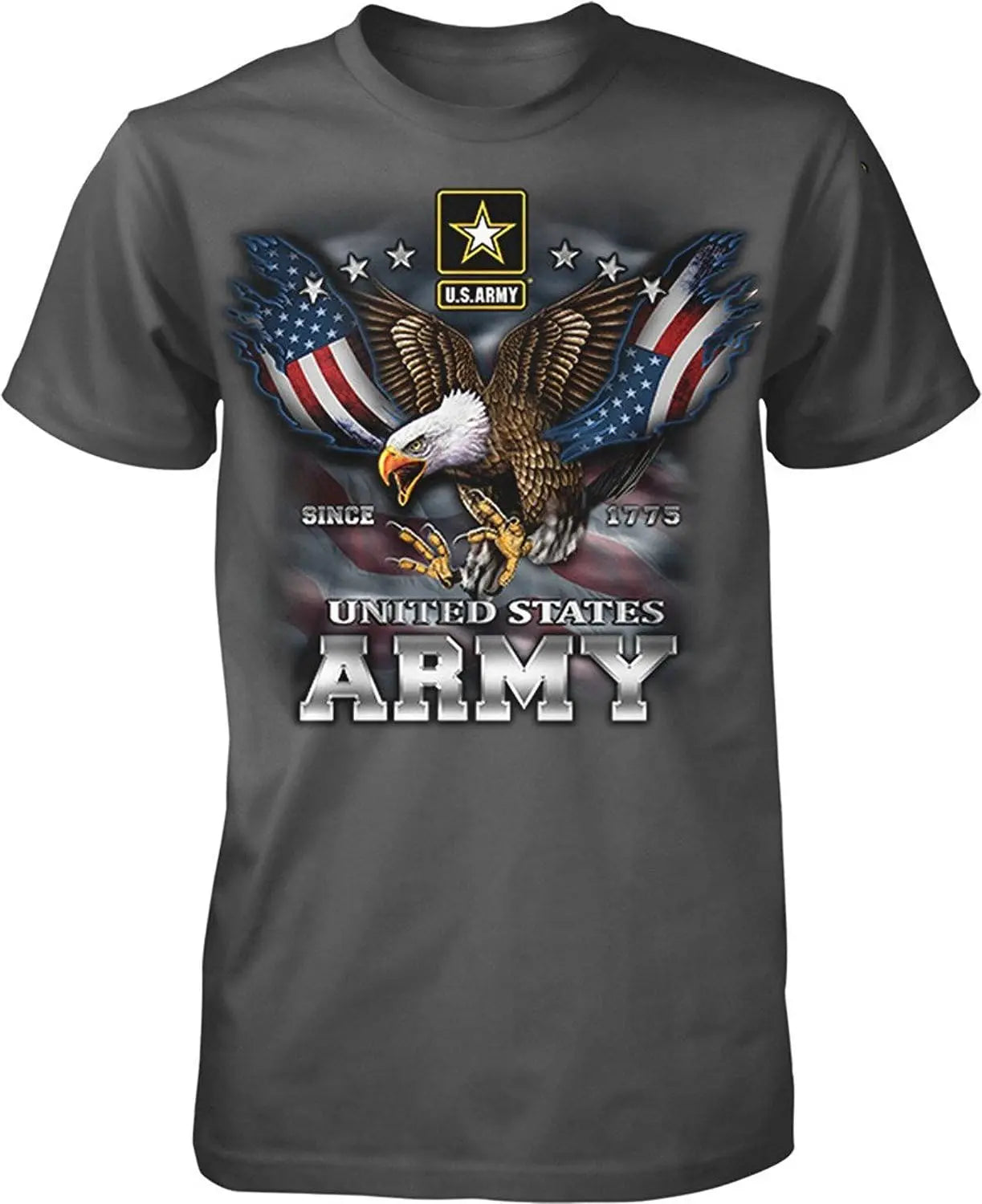 US Army Since 1775 Eagle USA American Flag Wings Men's T-Shirt wholesale cheap graphic t shirts 2024 streetwear t-shirts