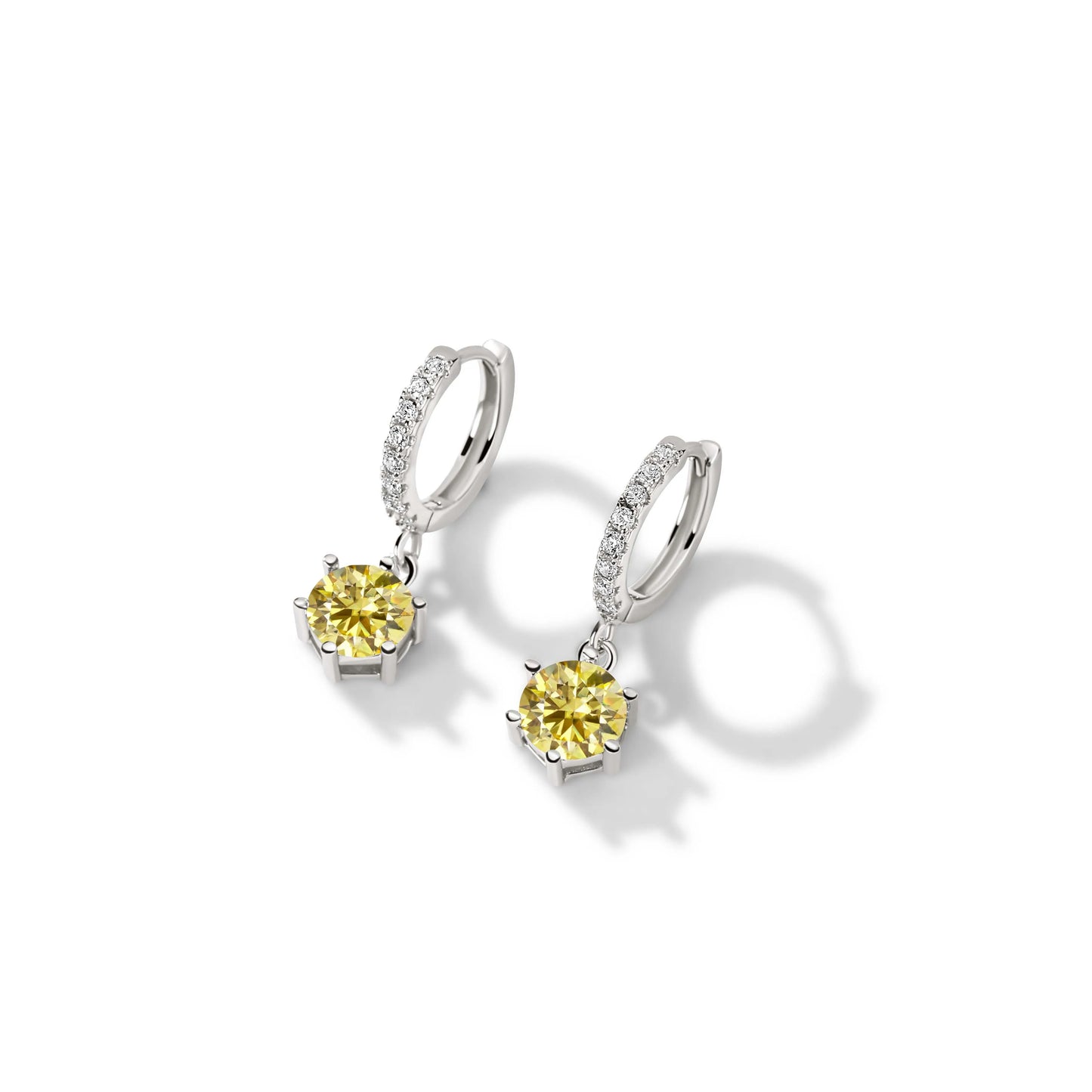 925 Sterling Silver 1 Carat Moissanite Drop Earrings for Women Charm Engagement Fine Jewelry Gift for Female Party Date