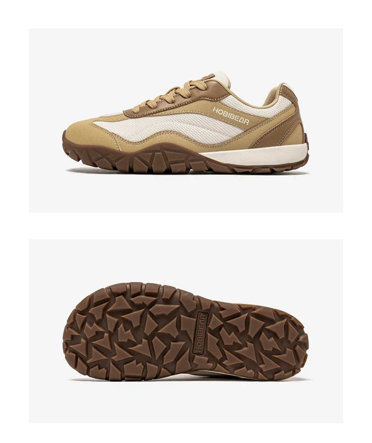 Barefoot Hiking Shoes Unisex Wide Width Trail Running Sneakers Zero Drop Artificial Leather Retro Walking Shoes