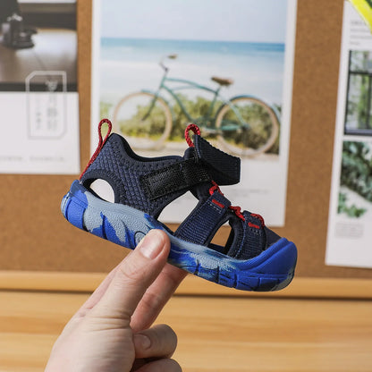 Baby Camouflage Sandals Boys Anti-kick Anti-slip Sport Sandals Girls Breathable Mesh Sandals