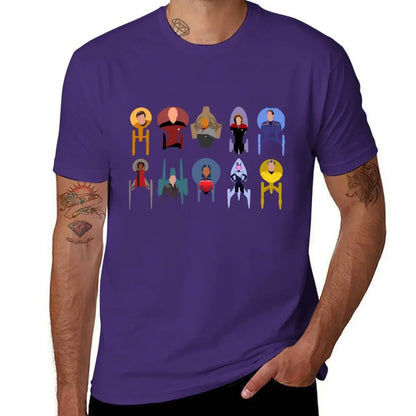 Trek ships & captains T-Shirt hippie clothes summer top oversized anime figures mens tall t shirts