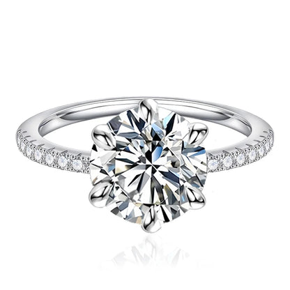 5CT Sparkling D Color Moissanite Lab Diamond Wedding Rings For Women S925 Sterling Silver Luxury Jewelry Engagement Ring