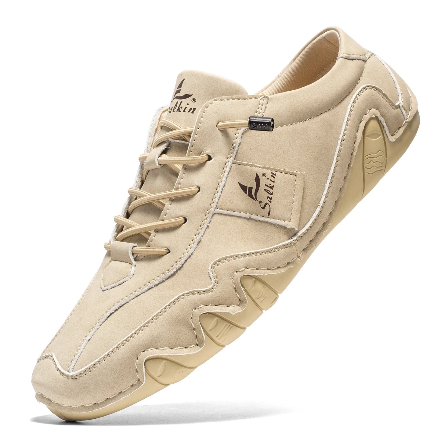 Spring Handmade Leather Casual Men Shoes Design Fashion Sneakers Man Loafers Breathable Soft Flat Shoes Driving Shoes