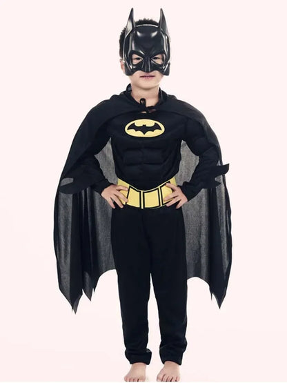 Anime Superhero Batmans Cosplay Muscle Costume Batma Zentai Jumpsuits Bodysuit Suit Halloween Carnival Costumes