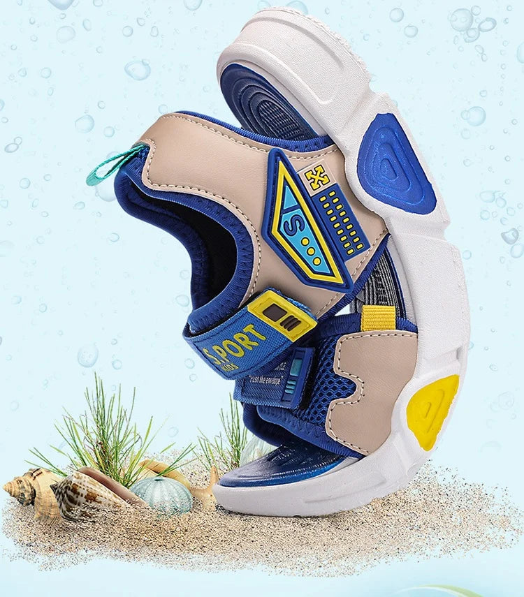 Children's sandals cartoon soft-soled non-slip boys' sandals in summer hook and loop fashion girls' sandals 4-10 years old 38