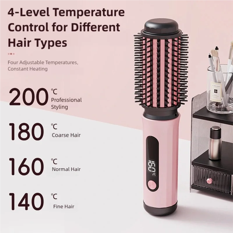 New Automatic Volumizing Hot Air Brush Professional Styling Tool Multifunctional Heated Curling and Straightening Comb