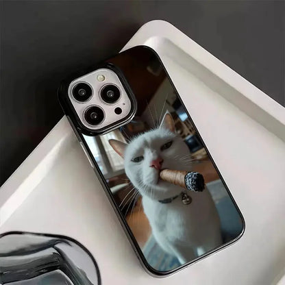 Smoking Cats Black Phone Case For IPhone 17 17Air 16 15 14 Plus 13 12 11 17 Pro Max X XS XR 7 8 Plus Soft Back Cover Case