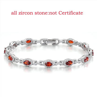 Oval Cut Zircon/moissanite Full Diamond Bracelets for Women Luxury Jewelry Bride Sparkling Bangles S925 Sterling Silver