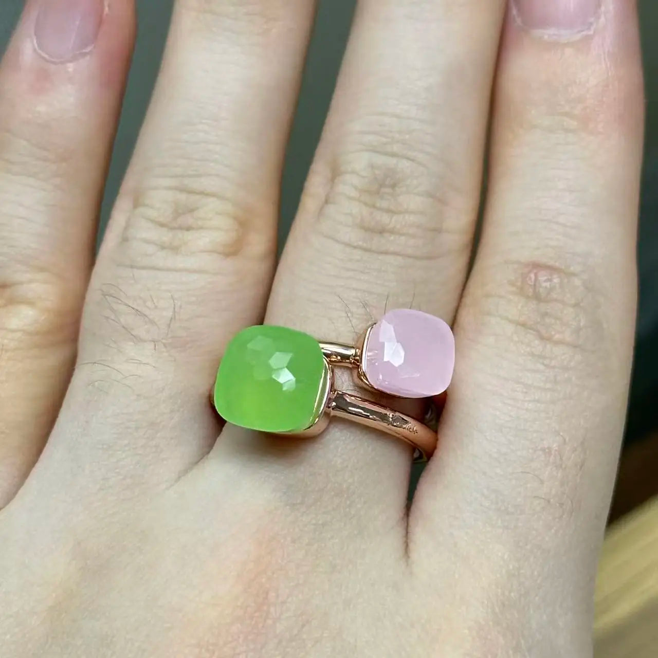 Classic and Petite Ring Set for Women Colorful Cyrstal Fashion Jewelry Gift Vanlentine's Day