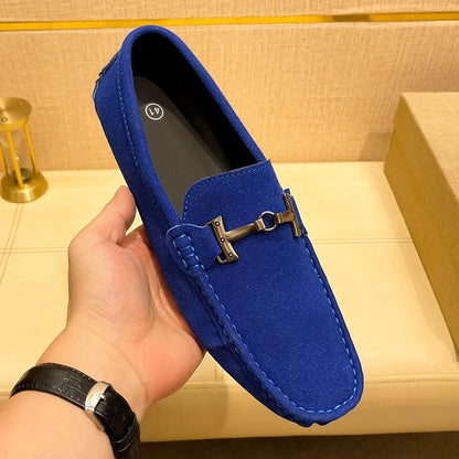 Suede Men Casual Shoes Lazy Shoes Male Breathable Slip-on Mens Driving Flat Shoes Comfortable Boat Shoe Loafers Moccasins