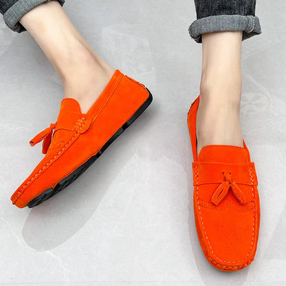 Loafers Men Casual Shoes Tassel Brogue Shoes Men Loafers Moccasins Breathable Slip on Big Size Driving Loafers for Men Shoes