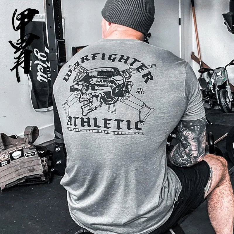 Summer Popular Men's and Women's Physical Training Combat T-shirt High-quality Cotton Military Fan Round Neck Short-sleeved Top