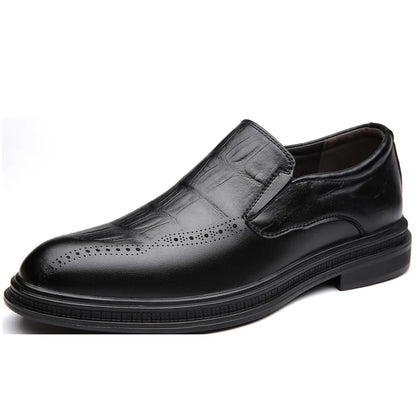 2026 Spring Autumn New Designer Brogue Shoes for Men Fashion Business Casual Shoes Male Solid Color Leather Shoe Loafers Man