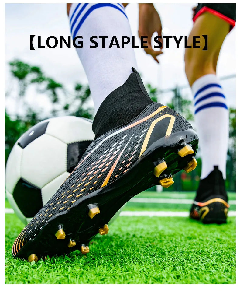 New 33-46 Large Football Boots Children Youth High Quality Football Shoes Outdoor Training Professional Competition Footwear