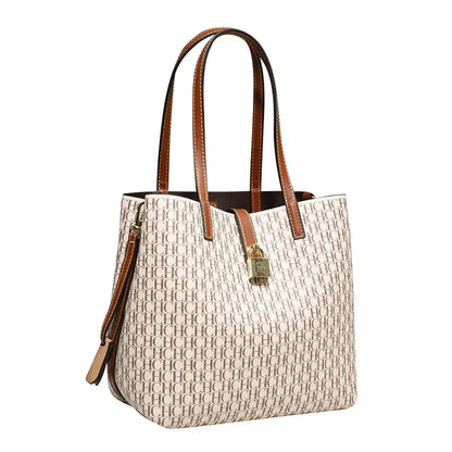 Women's Large Capacity Handbag Daily Commuting High-end Versatile PU Material Letter Printed Design Women's Crossbody Bag