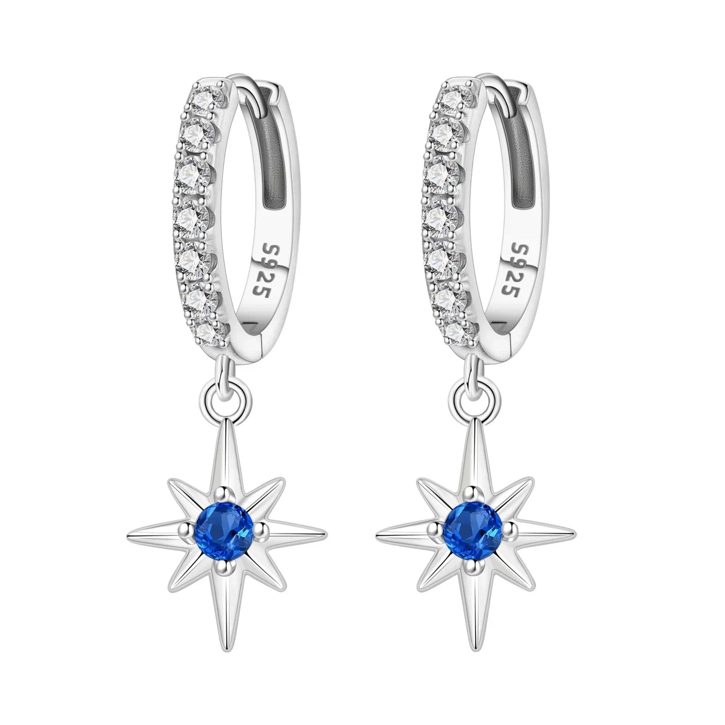 925 Sterling Silver Multi Layer Starry Tassel Drop Earrings Women Earrings Charm Trend Versatile Party Jewelry Gifts