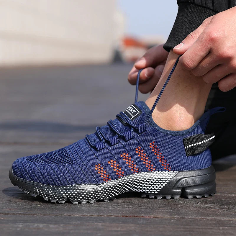 Men Casual Sneakers Mesh Lightweight Breathable Soft Soled Running Shoes Slip-on Male Flats Loafers Shoe Trainers