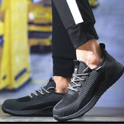 Safety Shoes Men's Work Boots Steel Toe Cap Puncture-Proof Indestructible Security Work Shoes Women Light Comfortable Sneakers