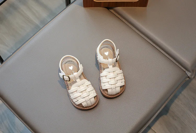 Kids Sandals 2026 Summer Sandals for Boy Fashion Children Cut-Outs Beach Shoes Braided Style Causal Walking Flat Sandals
