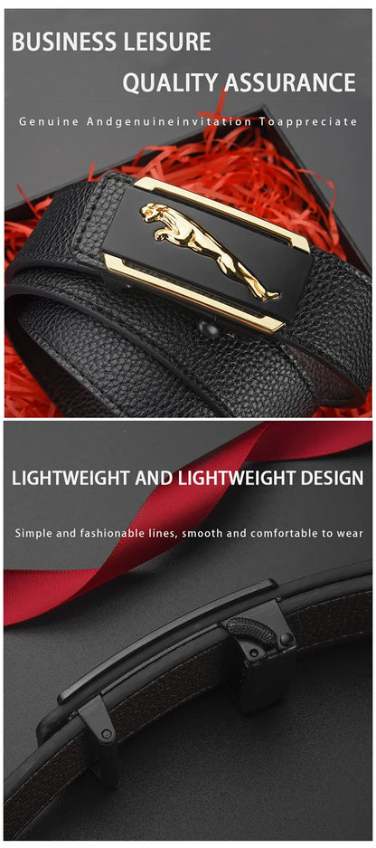 1pc Fashion Business Men'S Belt Genuine Luxury Brand Belt Automatic Buckle Belt PU Leather Soft Belt With Cargo Pants Jeans Belt