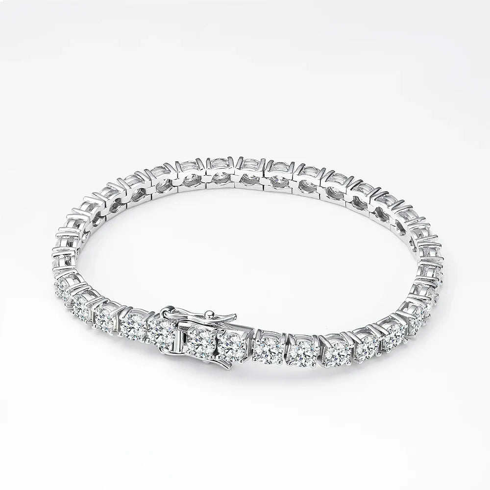 3/4/5mm Moissanite Tennis Bracelet for Women Man S925 Silver Plated 18k Gold Wedding Party Fine Jewelry with certificate