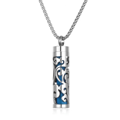Long Strip Stainless Steel Aromatherapy Necklace Perfume Diffuser Essential Oil Diffuser Pendant Necklace Jewelry Accessories