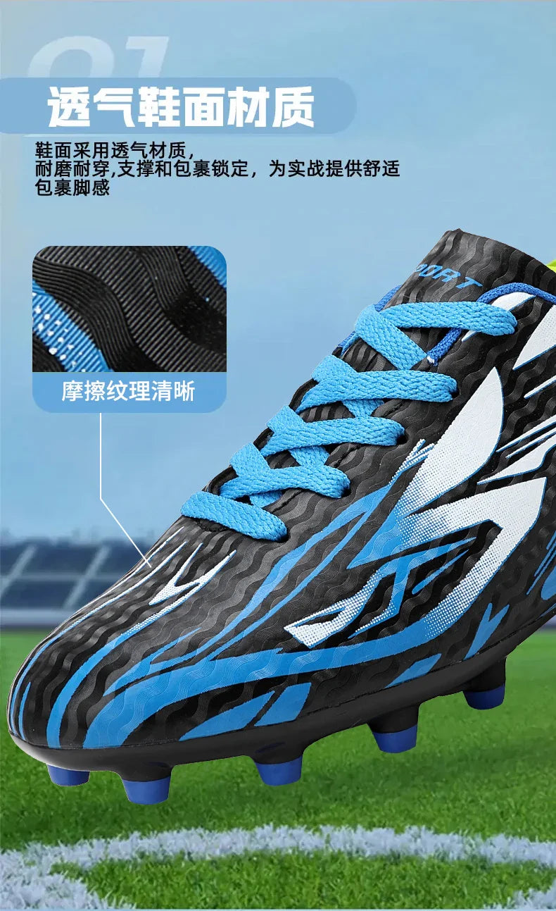 Outdoor Children's Football Shoes Low-cut Kids Soccer Shoes Sports Shoes Comfy Non-Slip Training Shoes For Boys Futsal Sneakers