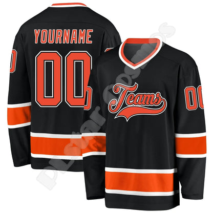NewFashion Hockey Jersey Custom Name Team Logo Number Colorful Pullover Long Sleeves 3DPrint Harajuku Casual Funny Sweatshirts A
