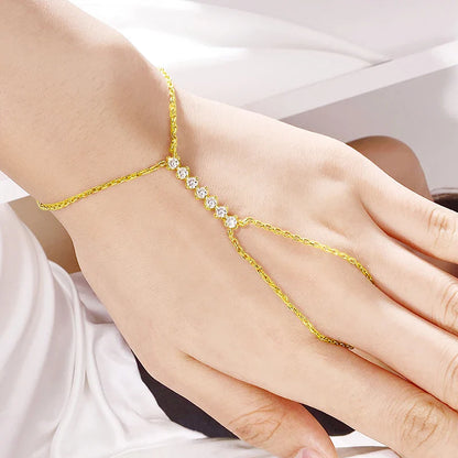 3MM Adjustable Certified Moissanite Bracelets for Women Girls Gift 14-21cm 7 Gems Sparkling Chains 925 Sterling Silver