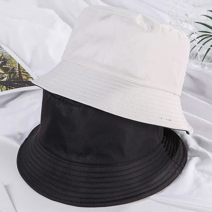 Double-sided Wearing Cap Solid Color Bucket Hat Men Women Sun Hat Reversible Fisherman Hat Summer Panama Cap Sun Fishing Gorros