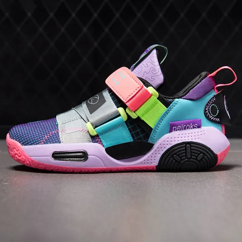 Children Girls Basketball Shoes Cushioned Shock Absorption Comfy Athletic Sports Running Outdoor Non-slip Walking For Kids Boys
