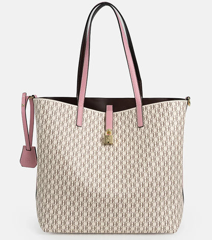 CH Elegante Luxo Leve Prática Com Bolsas Cor Pura Simples Grande Capacidade Casual Resistente Marca Bolsa Feminina Bolsa de Ombro