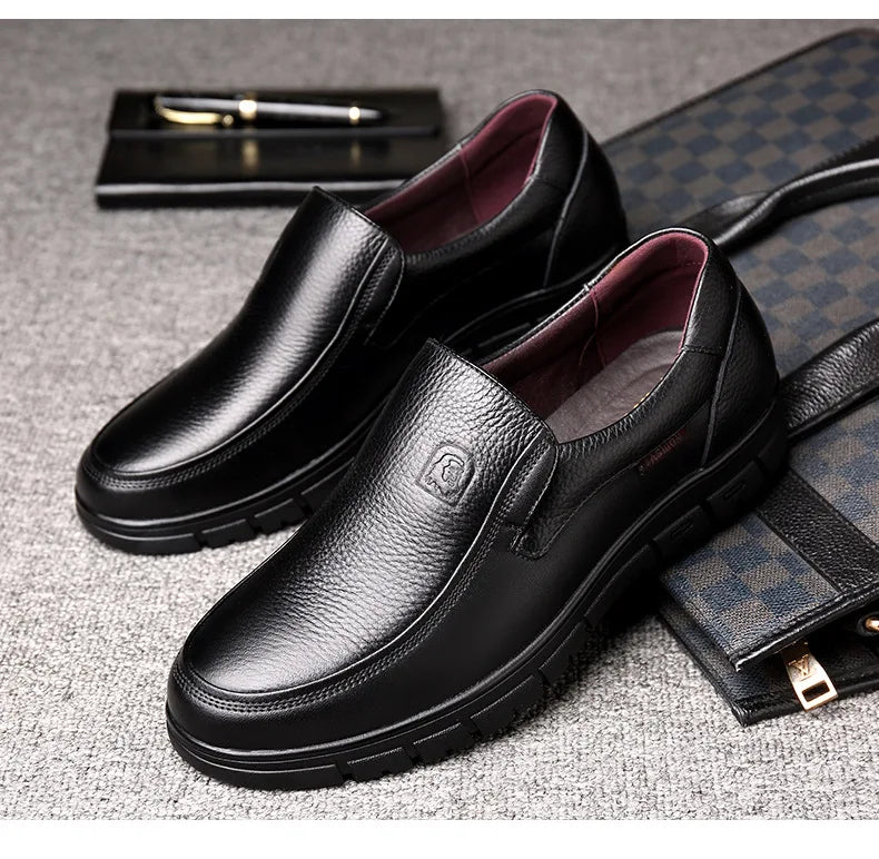 Handmade Shoes Genuine Leather Casual Shoes For Men Flat Platform Walking Shoes Outdoor Footwear Loafers Breathable Sneakers