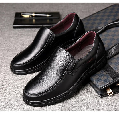 Handmade Shoes Genuine Leather Casual Shoes For Men Flat Platform Walking Shoes Outdoor Footwear Loafers Breathable Sneakers