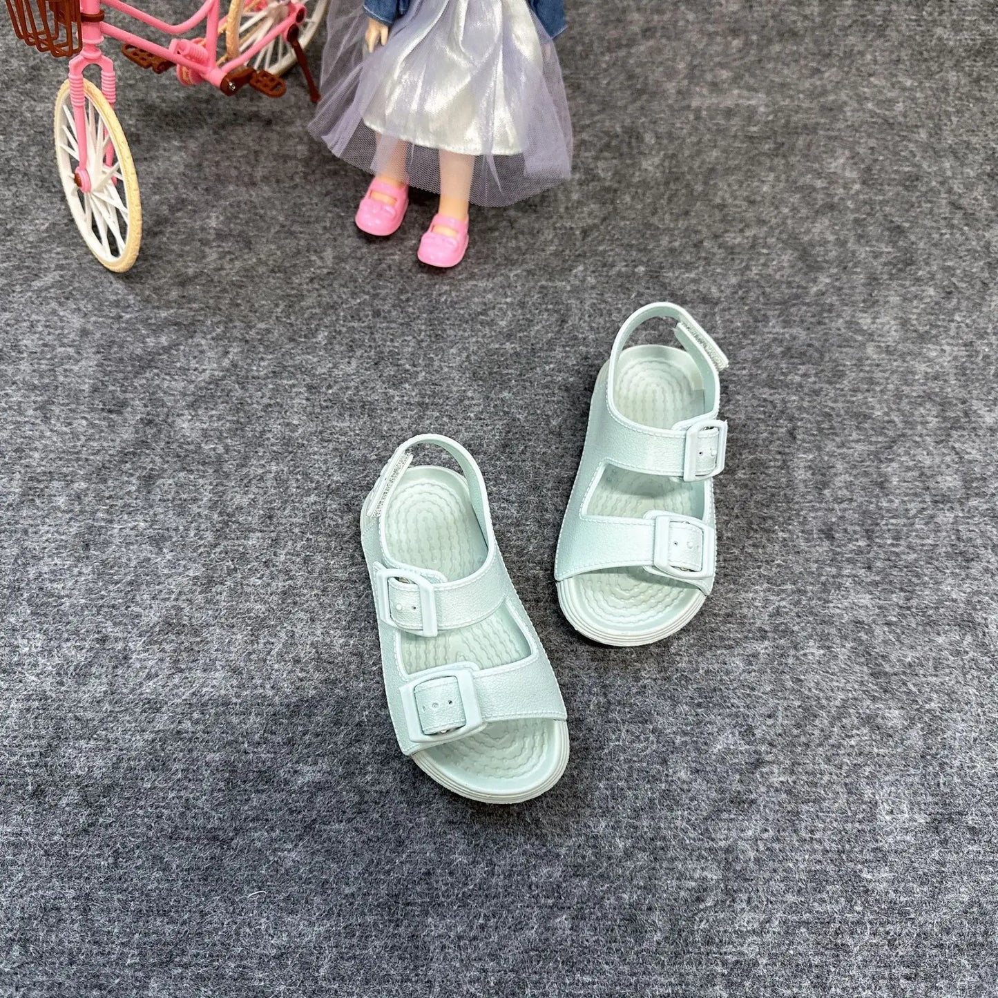 Fashion Popular Solid Color Children's Beach Sandals Trendy Design Kids Girl Boy Casual Flat Casual Shoes Summer Kids Sandal