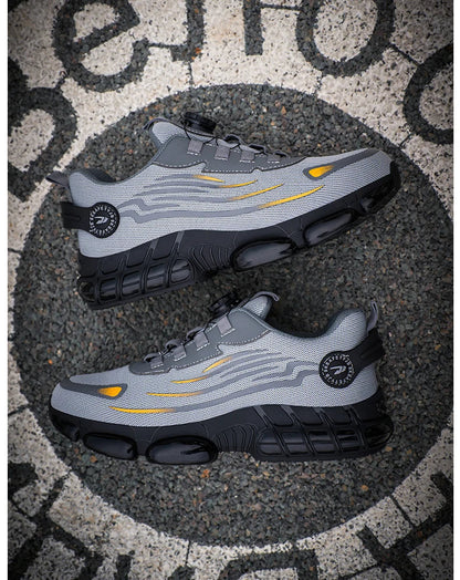 Rotary Buckle Work Safety Shoes For Men and Women Air Soft Sole Lightweight Protective Work Sneakers Men Breathable Boots