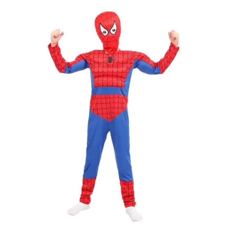 Peter Parker Muscle Costume Red Suit Halloween Cosplay Ultimate Movie Characters Party Christmas New Year Gift
