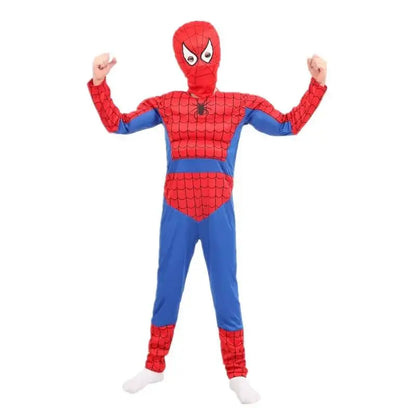Peter Parker Muscle Costume Red Suit Halloween Cosplay Ultimate Movie Characters Party Christmas New Year Gift