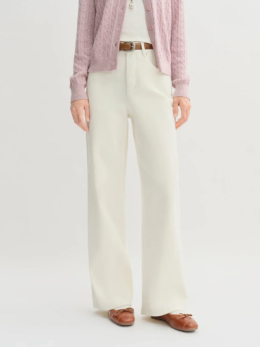 Women's Straight Leg Jeans - High Waist Stretch Denim Pants