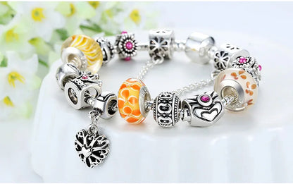 Queen Jewelry Charms Bracelet & Bangles With Queen Crown Beads Bracelet for Women PA1823