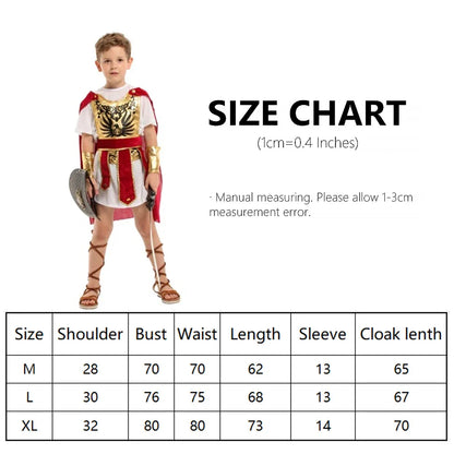 Children's Knight Costume Cosplay Performance Dress Party European Knight Armor Medieval Royal Castle Defender Armor