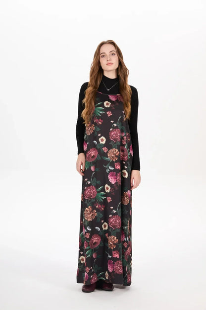 woman clothing mockneck + elegance slip satin dress matching look adjustable maxi floor length lady wear