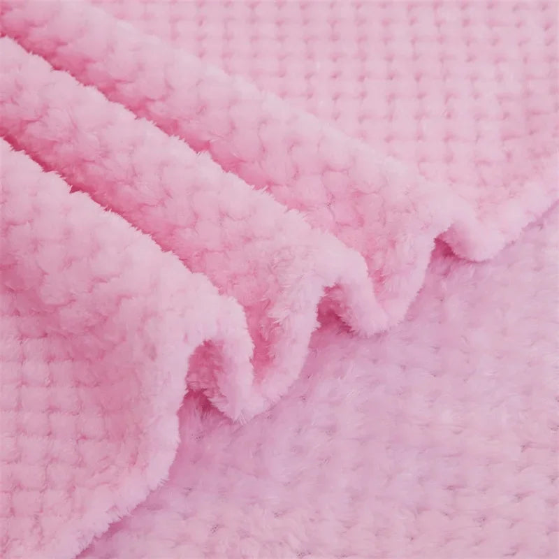 Fluffy Coral Velvet Blanket Flannel Plush Comfortable Thickened and Warm Soft Sofa Throw Blanket for Air-Conditioned Room Luxury