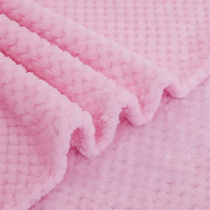 Fluffy Coral Velvet Blanket Flannel Plush Comfortable Thickened and Warm Soft Sofa Throw Blanket for Air-Conditioned Room Luxury