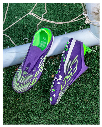 X2517 Slip-on F50 Mens Football Boots Boys FG/TF Training Studded Fast Soccer Cleats Pro Non Slip Football Shoes for Man 35-45