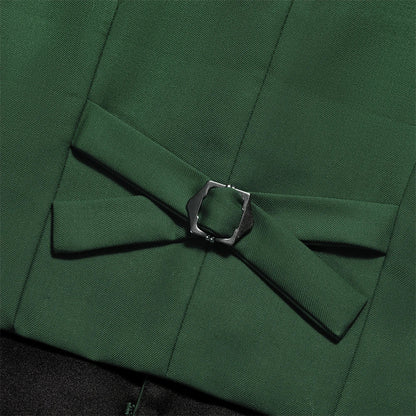 High Quality Boys Formal Suit 4 Pieces Green Party Dresswear for Kids Toddler 3-14 Years Jacket Pants Vest Bowtie Fast Shipping