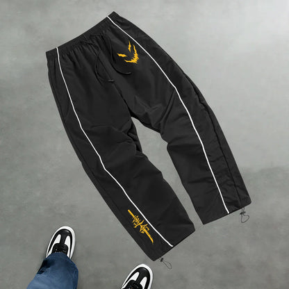 Summer Casual Printed Trousers Suitable For Fitness Training Outdoor Street Style Comfortable Drawstring Adjustable Sports Pants
