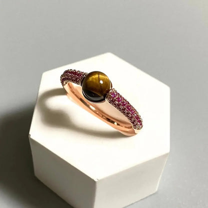 6mm Round Candy Style Ring for Women 33 Colors Purple Zircon Crystal Inlay Jewelry Birthday Gift
